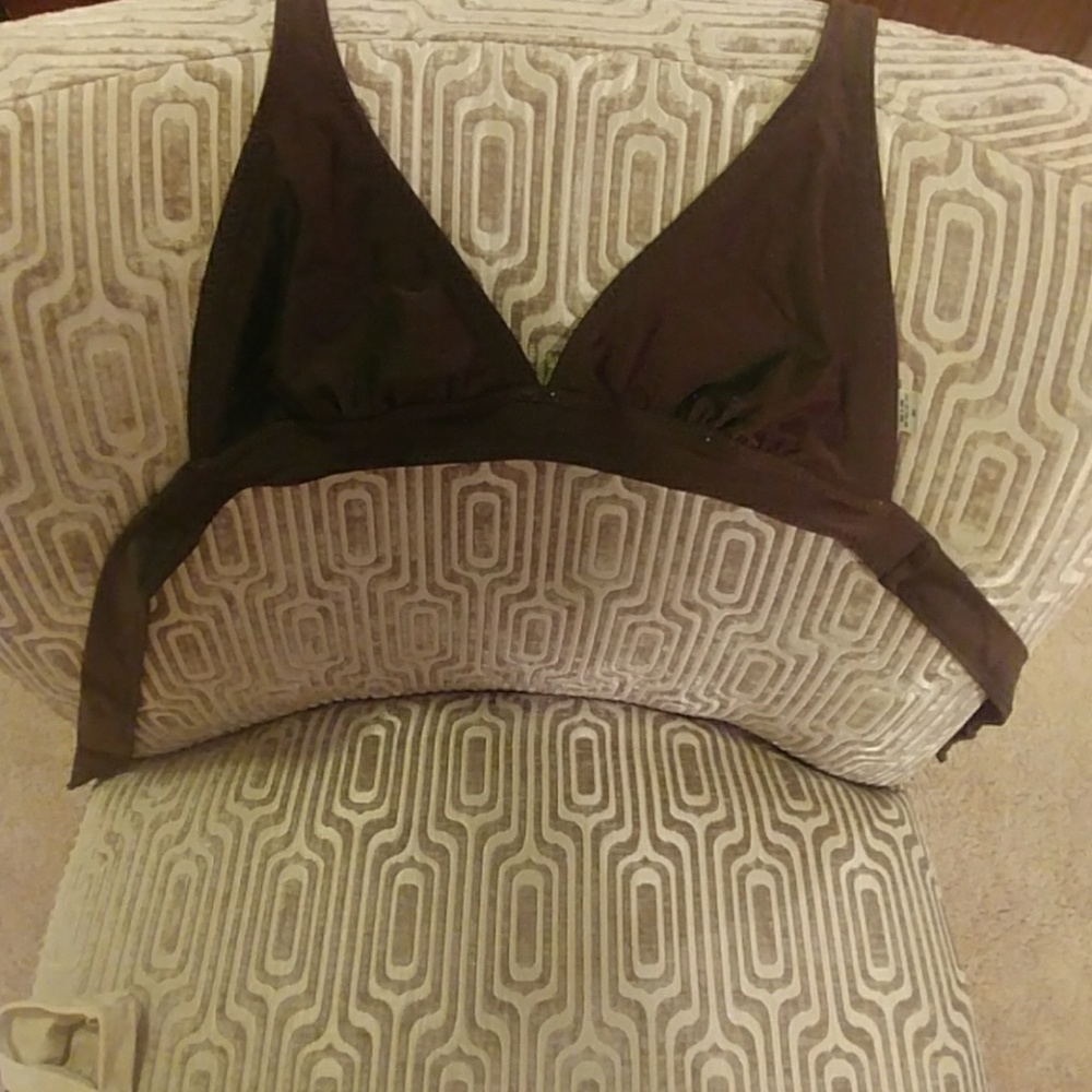 Brown bikini top